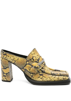 Martine Rose 90mm square-toe pumps - Yellow