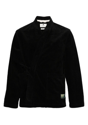 ANERKJENDT corduroy tie-fastening jacket - Black