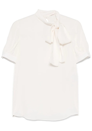 Valentino Garavani Pre-Owned pussy-bow silk blouse - White