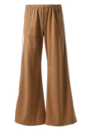 EGONlab. geometric-print track pants - Brown