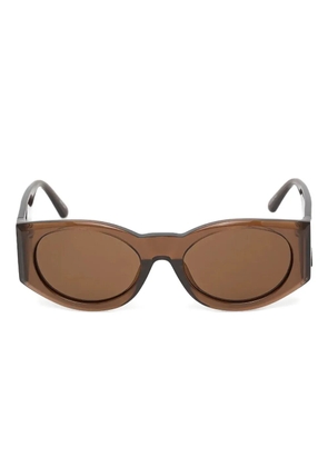 Magda Butrym oval-frame sunglasses - Brown