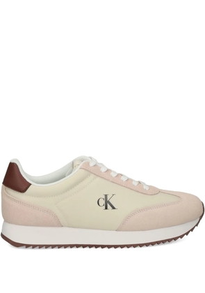 Calvin Klein Jeans CK logo suede sneakers - Neutrals