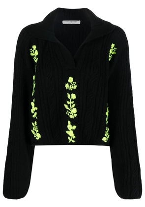 Philosophy Di Lorenzo Serafini long-sleeve cable-knit jumper - Black