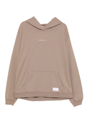 Ih Nom Uh Nit silicone logo hoodie - Brown