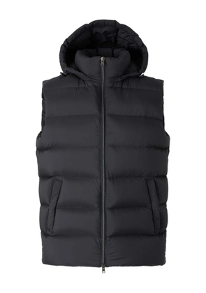 Herno hooded zip wool vest - Black