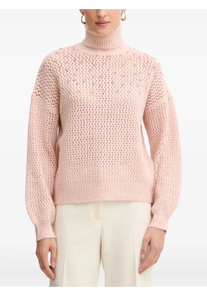 FRACOMINA crystal-embellished roll-neck sweater - Pink