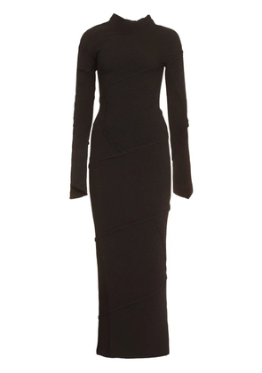 Balenciaga Spiral ribbed-knit maxi dress - Black