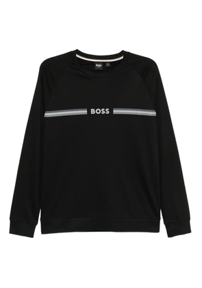 BOSS logo-print cotton sweatshirt - Black
