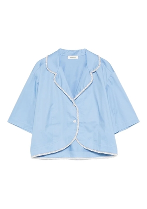 SANDRO beaded collared shirt - Blue