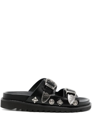 Toga Pulla stud-embellished leather sandals - Black