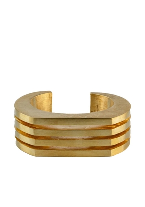 Parts of Four sterling silver Crescent Plane bracelet - Gold