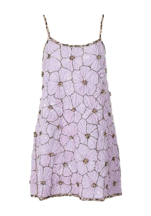 La DoubleJ sequin-embellished mini dress - Purple