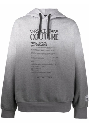 Versace Jeans Couture logo-print gradient hoodie - Grey