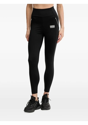 Ea7 Emporio Armani logo trim trousers - Black