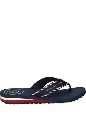 Tommy Hilfiger patterned-strap flip-flops - Blue