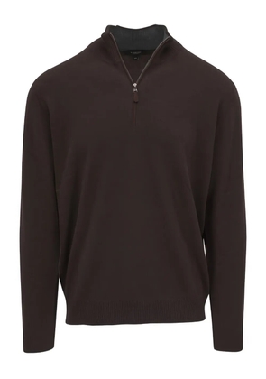 Kinross Cashmere zip closure sweater - Brown