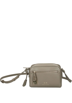 Armani Exchange lock-detail cross body bag - Brown