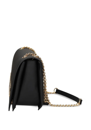 Love Moschino small logo-plaque shoulder bag - Black