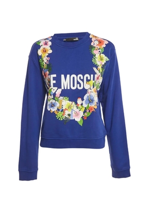 Love Moschino floral-print sweatshirt - Blue