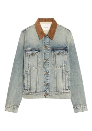 Zadig&Voltaire corduroy-collar denim jacket - Blue
