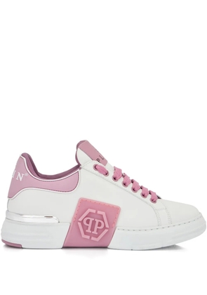 Philipp Plein Phantom Kick$ logo-plaque low-top sneakers - White