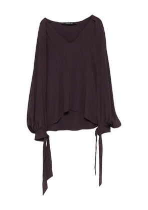 Federica Tosi ballon-sleeve cut-out blouse - Purple
