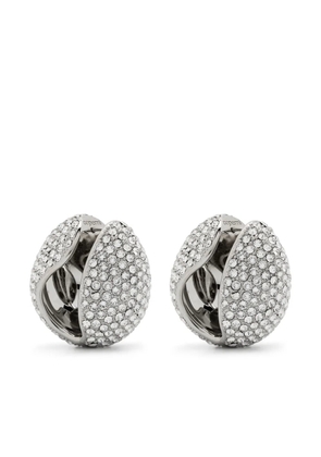 Coperni crystal-embellished logo earrings - Silver