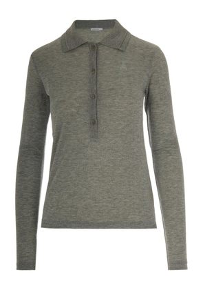 Patrizia Pepe embroidered polo shirt - Grey