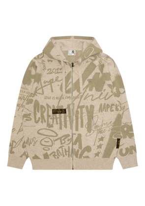 AAPE BY *A BATHING APE® zip-up hoodie - Neutrals