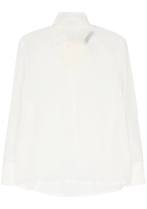 Fabiana Filippi tied-neck sheer blouse - White