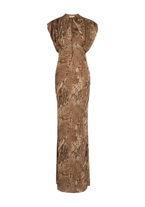 De La Vali Ceres patterned maxi dress - Brown