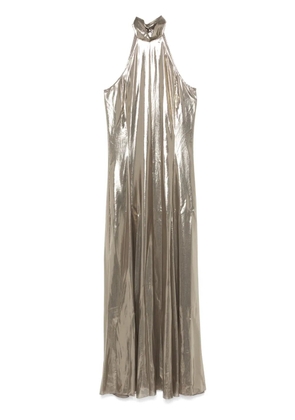 Patrizia Pepe lamé maxi dress - Gold