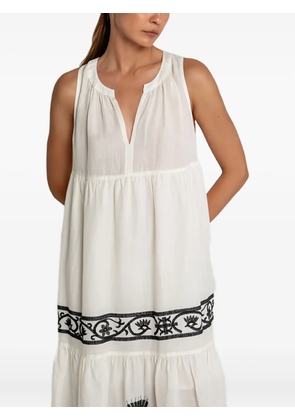GREEK ARCHAIC KORI Crete sleeveless maxi dress - White