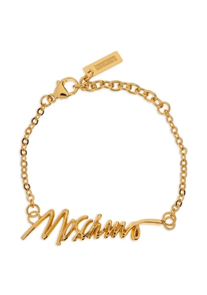Moschino logo bracelet - Gold