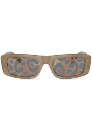 Emporio Armani rectangle-frame sunglasses - Brown