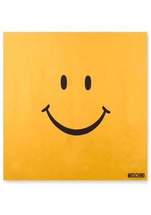 Moschino smiley-print scarf - Yellow