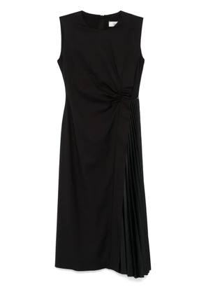 NISSA asymmetric midi dress - Black