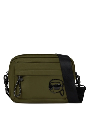 Karl Lagerfeld logo-patch crossbody bag - Green