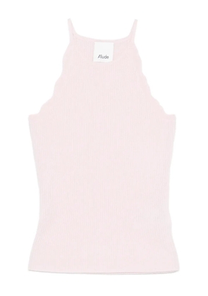 Allude scalloped ribbed tank top - Pink