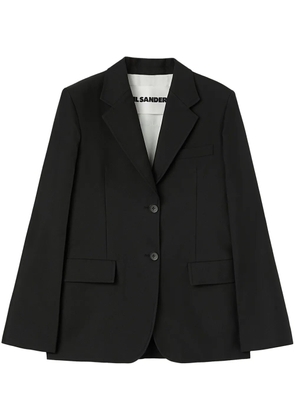 Jil Sander single-breasted crepe blazer - Black