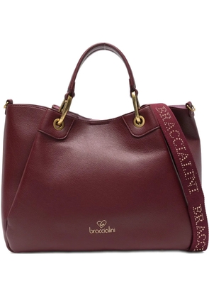 Braccialini top-handles leather tote bag - Red