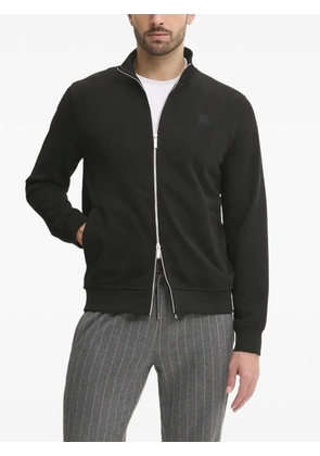 Karl Lagerfeld zip-fastening logo-embroidered sweatshirt - Black