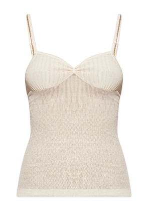 Victoria Beckham ribbed-knit tank top - Neutrals