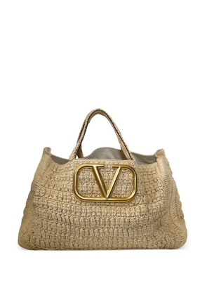 Valentino Garavani Pre-Owned crochet tote bag - Neutrals