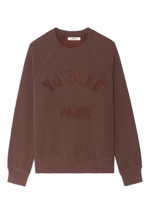 Zadig&Voltaire logo-patch cotton-blend sweatshirt - Brown