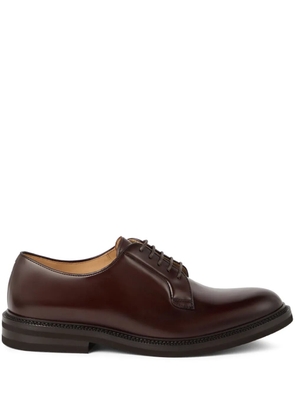 Brunello Cucinelli lace-up leather derby shoes - Brown