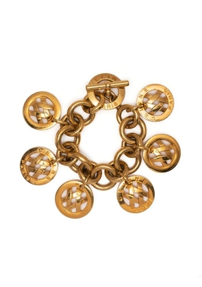 Celine Pre-Owned pre-owned medallion-charm chain bracelet - Gold