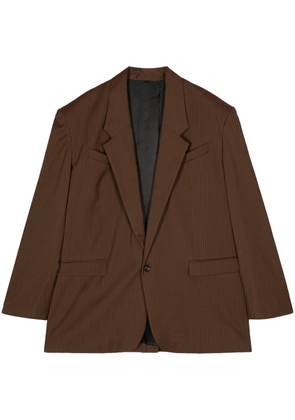 EGONlab. striped single-breasted blazer - Brown