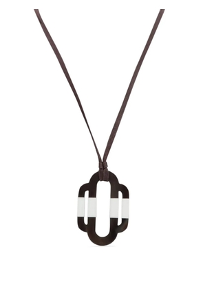 Hermès Pre-Owned 1990-2015s Attelage buffalo horn necklace - Brown