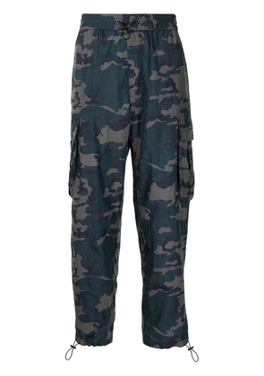 Ports V camouflage-print cargo trousers - Blue
